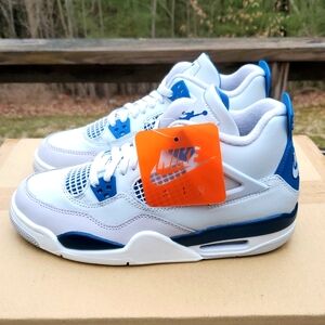 100% AUTHENTIC Jordan 4 Military Blue 7y GS